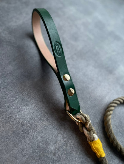 LEATHER ROPE LEAD / ORIGINAL KHAKI