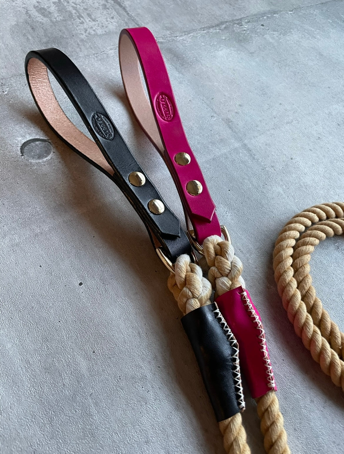 CUSTOM LEATHER ROPE LEAD 