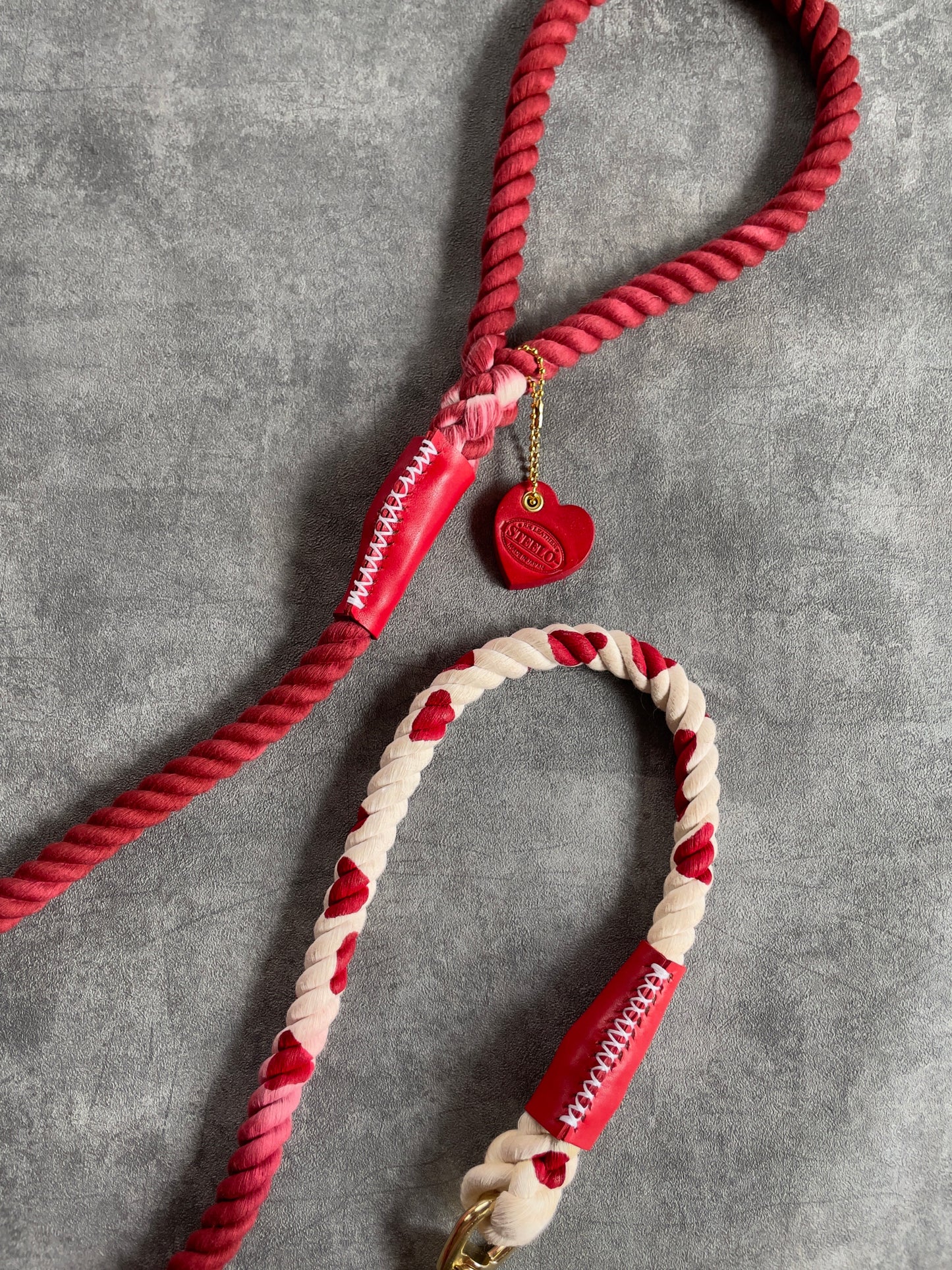 GRADATION COW PATTERN ROPE LEAD/太さ12mm/大型犬-超大型まで可