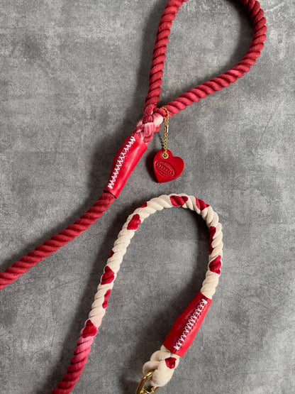 GRADATION COW PATTERN ROPE LEAD/太さ12mm/大型犬-超大型まで可