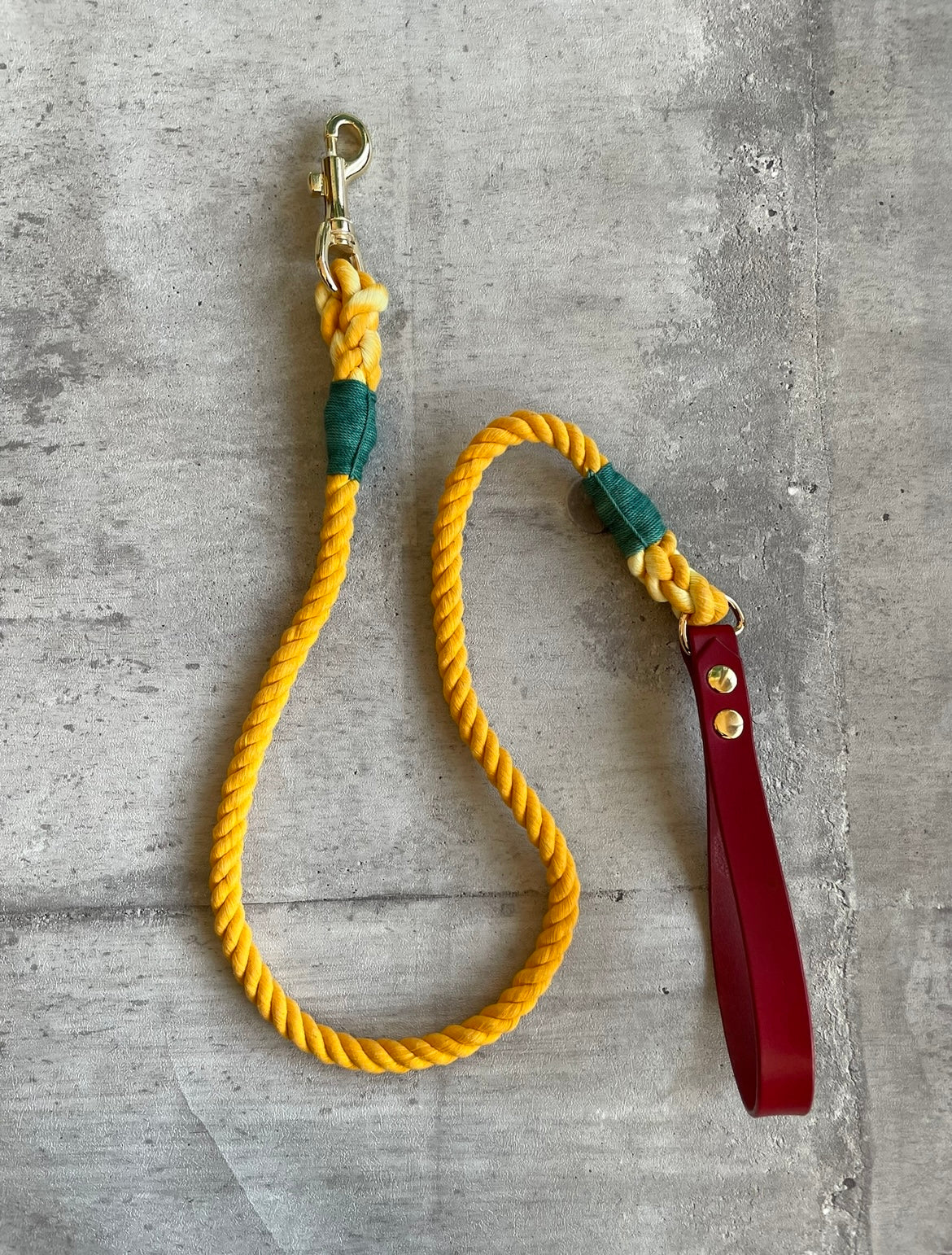 LEATHER ROPE LEAD / ORIGINAL MUSTARD