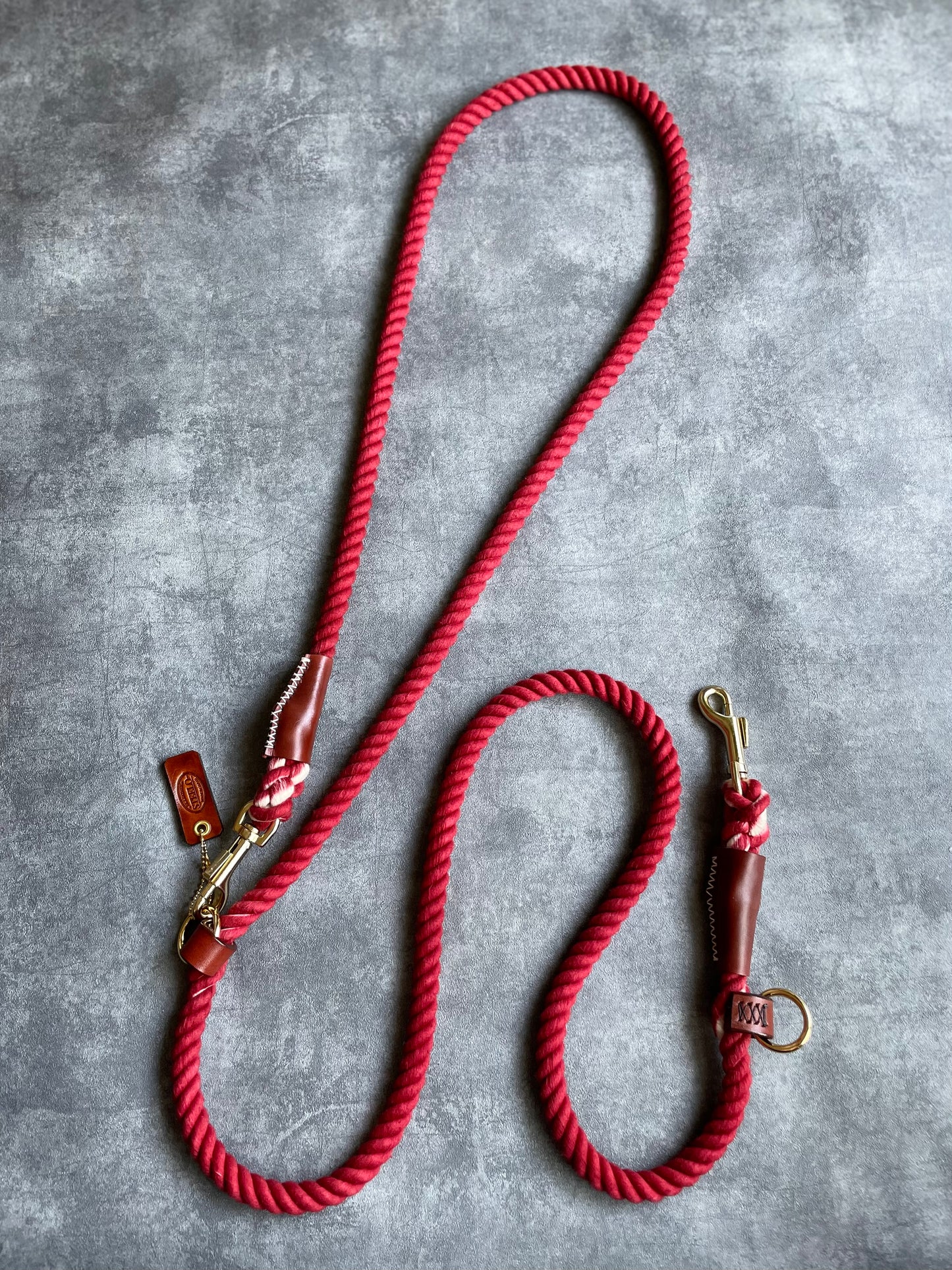 2WAY ROPE LEAD/DARK RED/太さ12mm/20kg-70kg迄