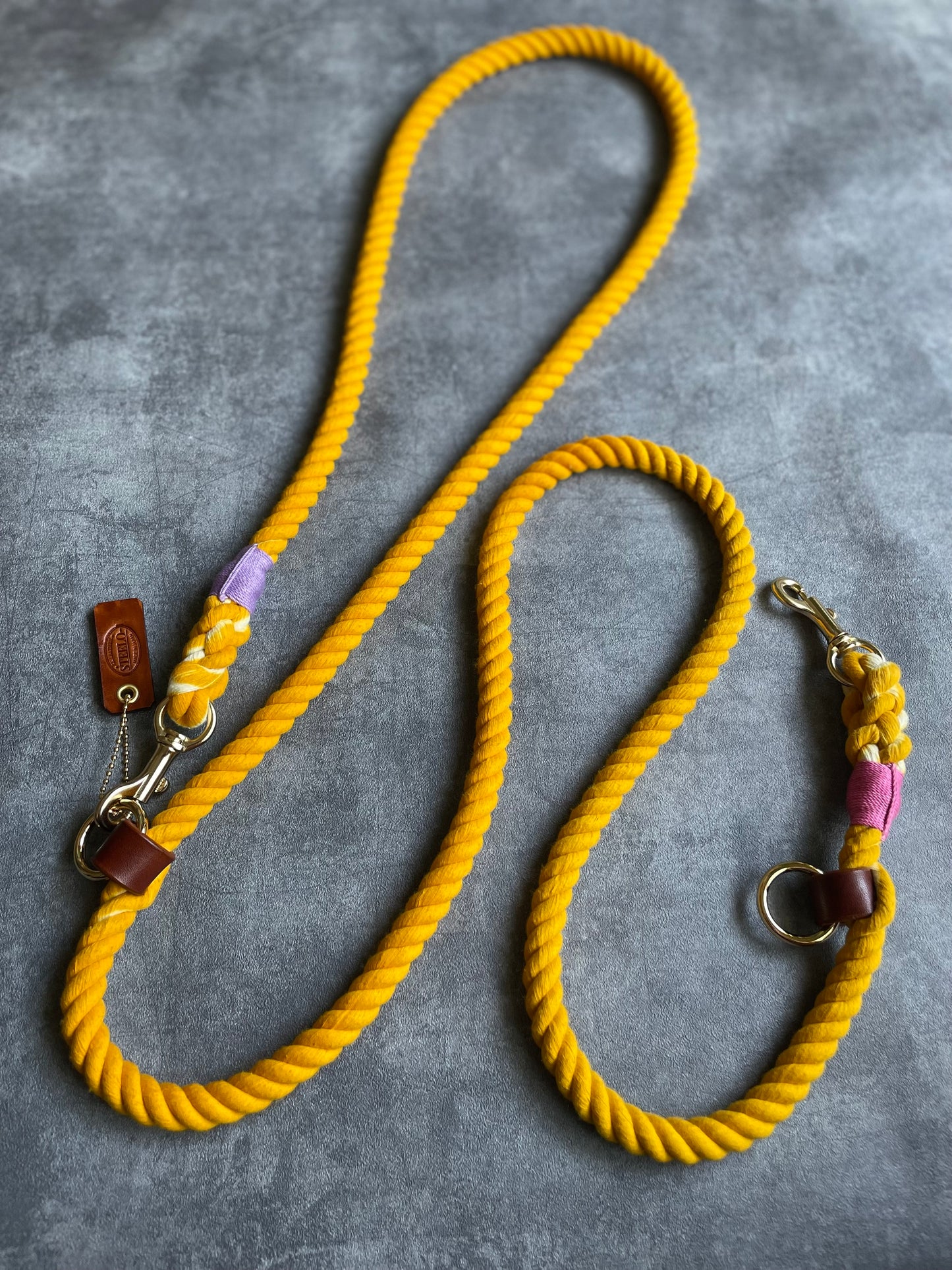 2WAY ROPE LEAD/MUSTARD/太さ12mm/15kg迄