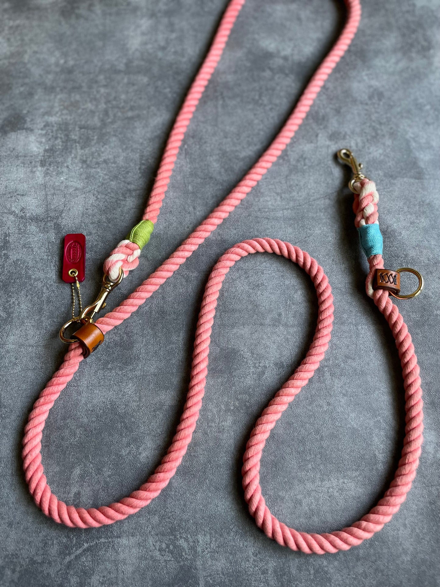 2WAY ROPE LEAD/CORAL PINK/太さ12mm/15kg迄