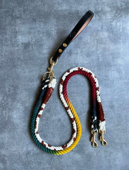 CUSTOM cow pattern ROPE LEAD single item 