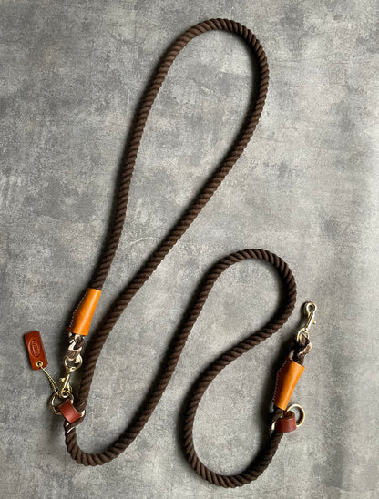 2WAY ROPE LEAD/ブラウン/太さ12mm/15kg迄