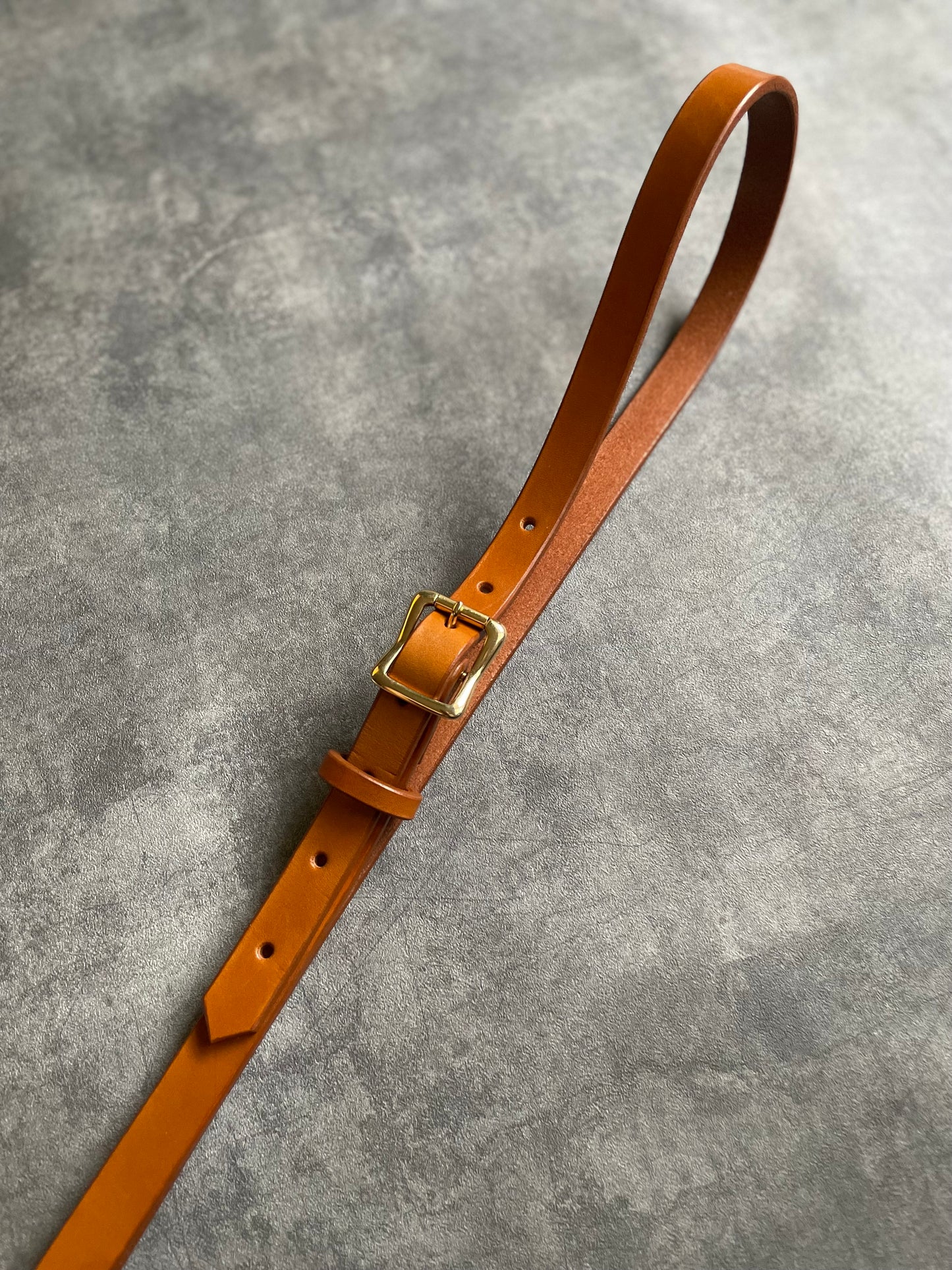 LEATHER SHOULDER STRAP/キャメル