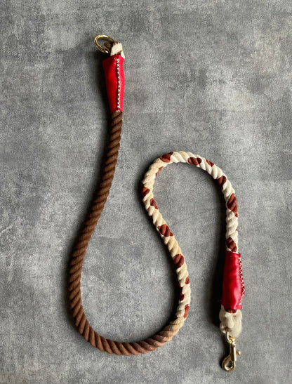 GRADATION 牛柄 ROPE LEAD単品/ブラウン/太さ12mm/15kg迄