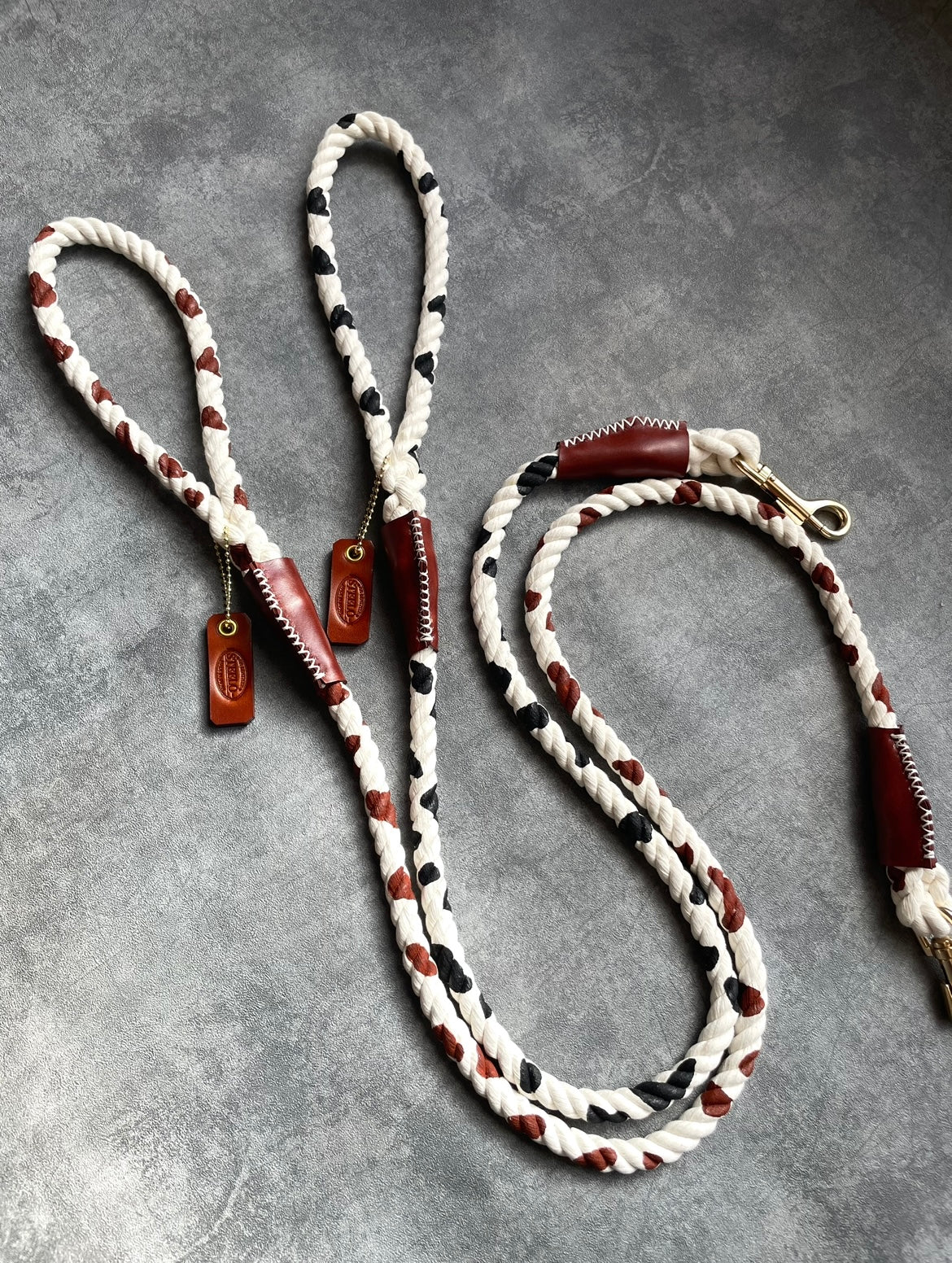 CUSTOM CASUAL Cow pattern ROPE LEAD