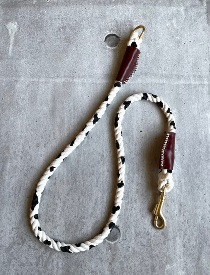 CUSTOM cow pattern ROPE LEAD single item 