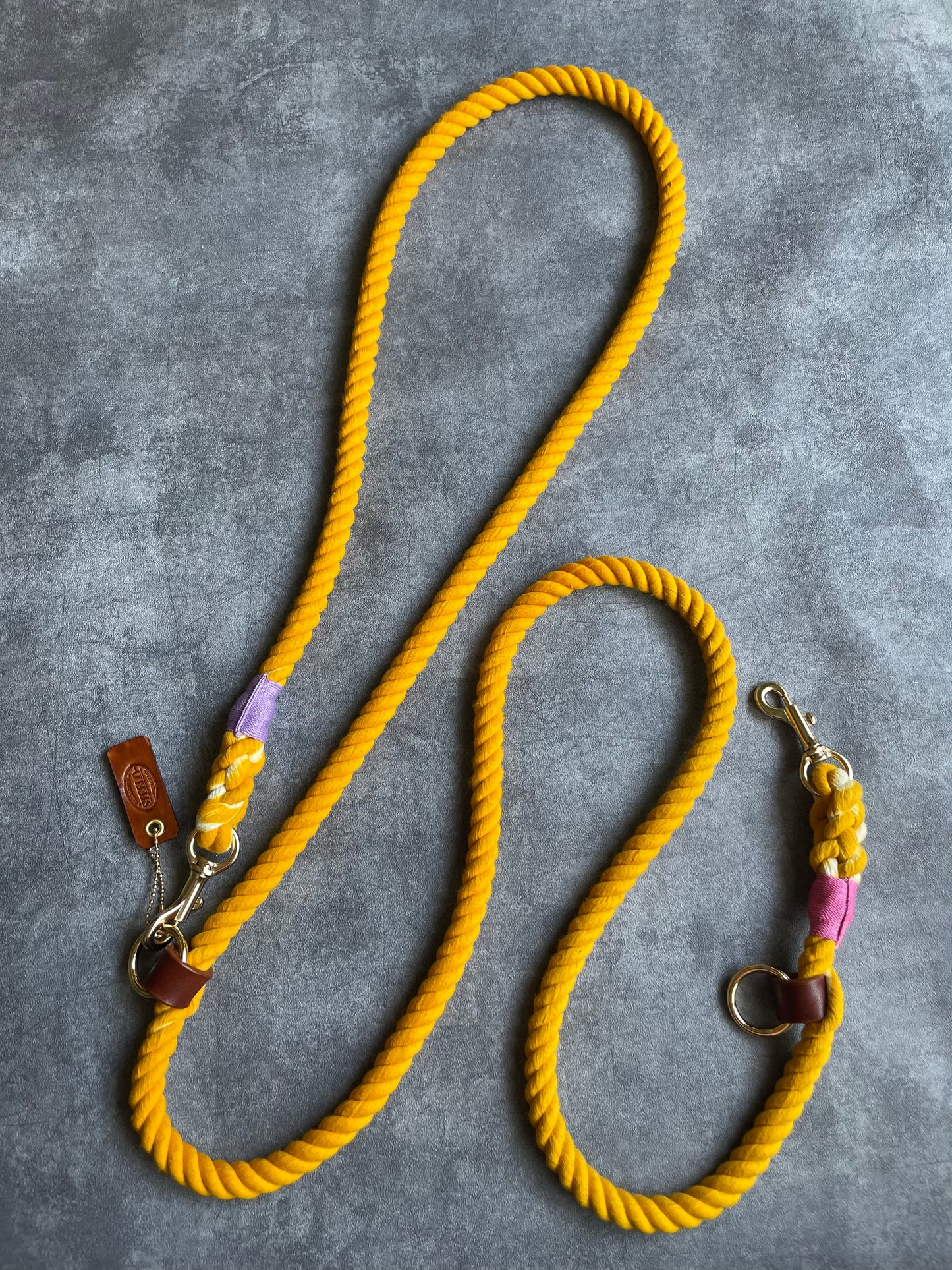 2WAY ROPE LEAD/MUSTARD/太さ12mm/15kg迄