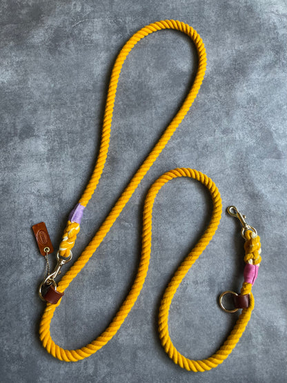 2WAY ROPE LEAD/MUSTARD/太さ12mm/15kg迄