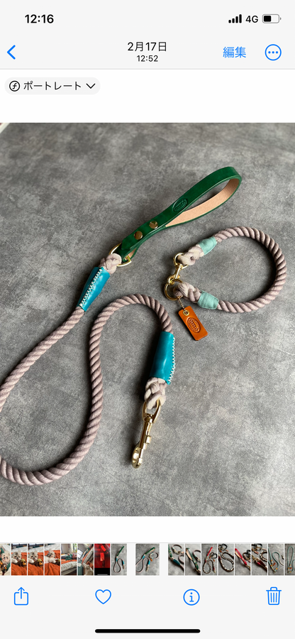 CUSTOM LEATHER ROPE LEAD 