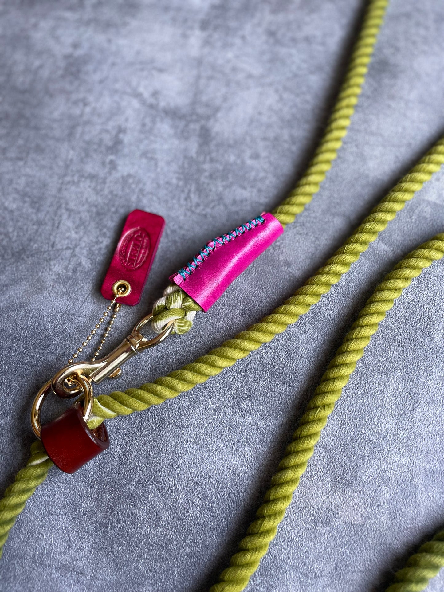 2WAY ROPE LEAD/PISTACHIO/太さ9mm/15kg迄