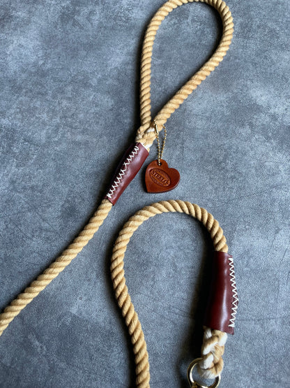 CASUAL ROPE LEAD/MILK TEA/太さ9mm/15kg迄