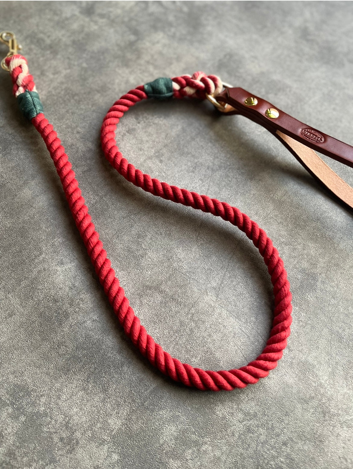 CUSTOM LEATHER ROPE LEAD 