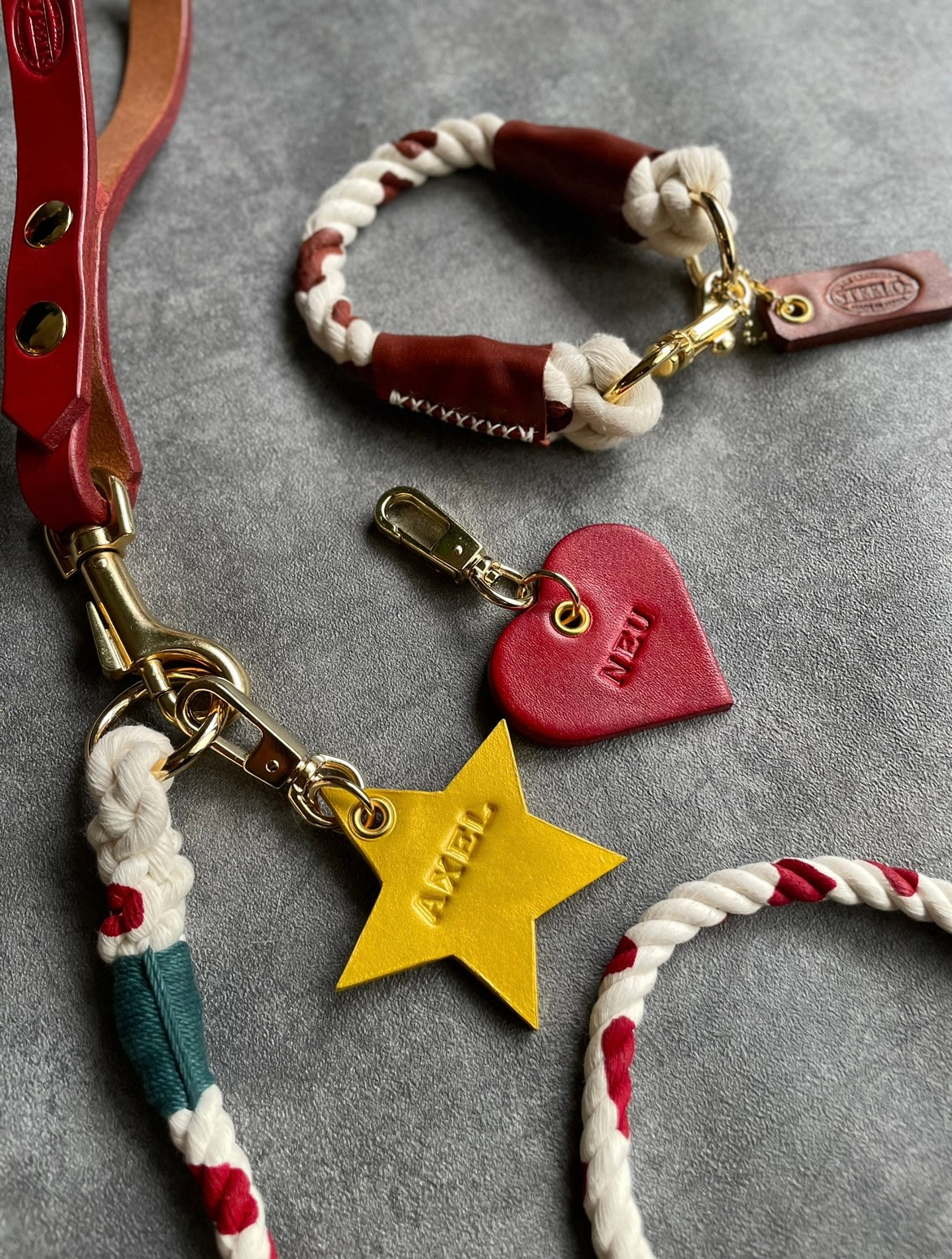 LEATHER STAR CHARM