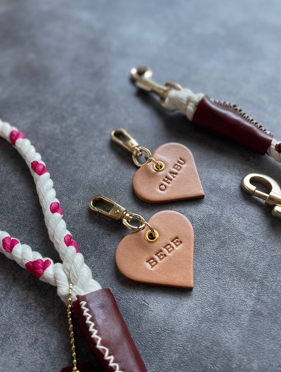 LEATHER HEART CHARM