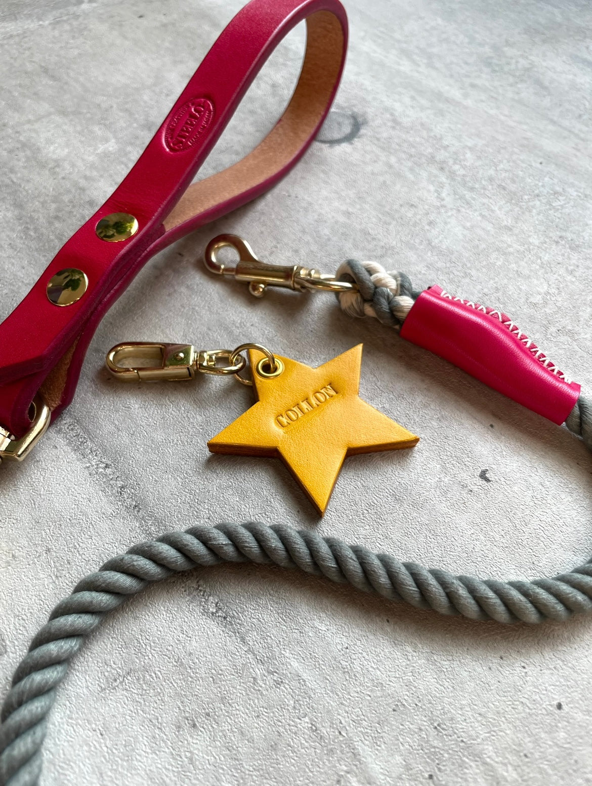 LEATHER STAR CHARM