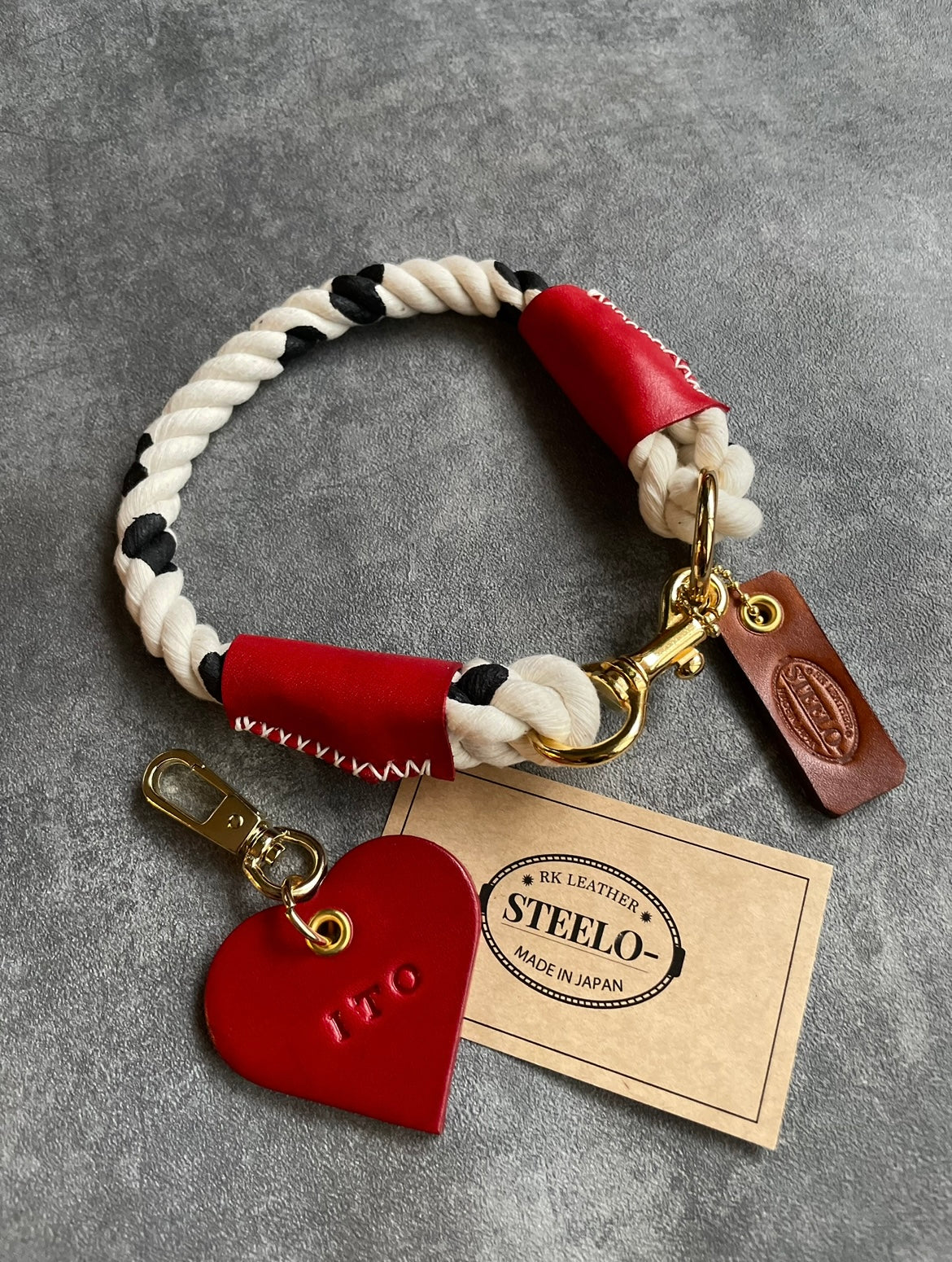 LEATHER HEART CHARM