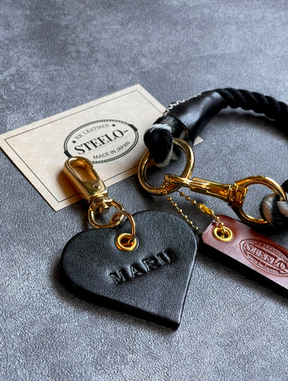 LEATHER HEART CHARM