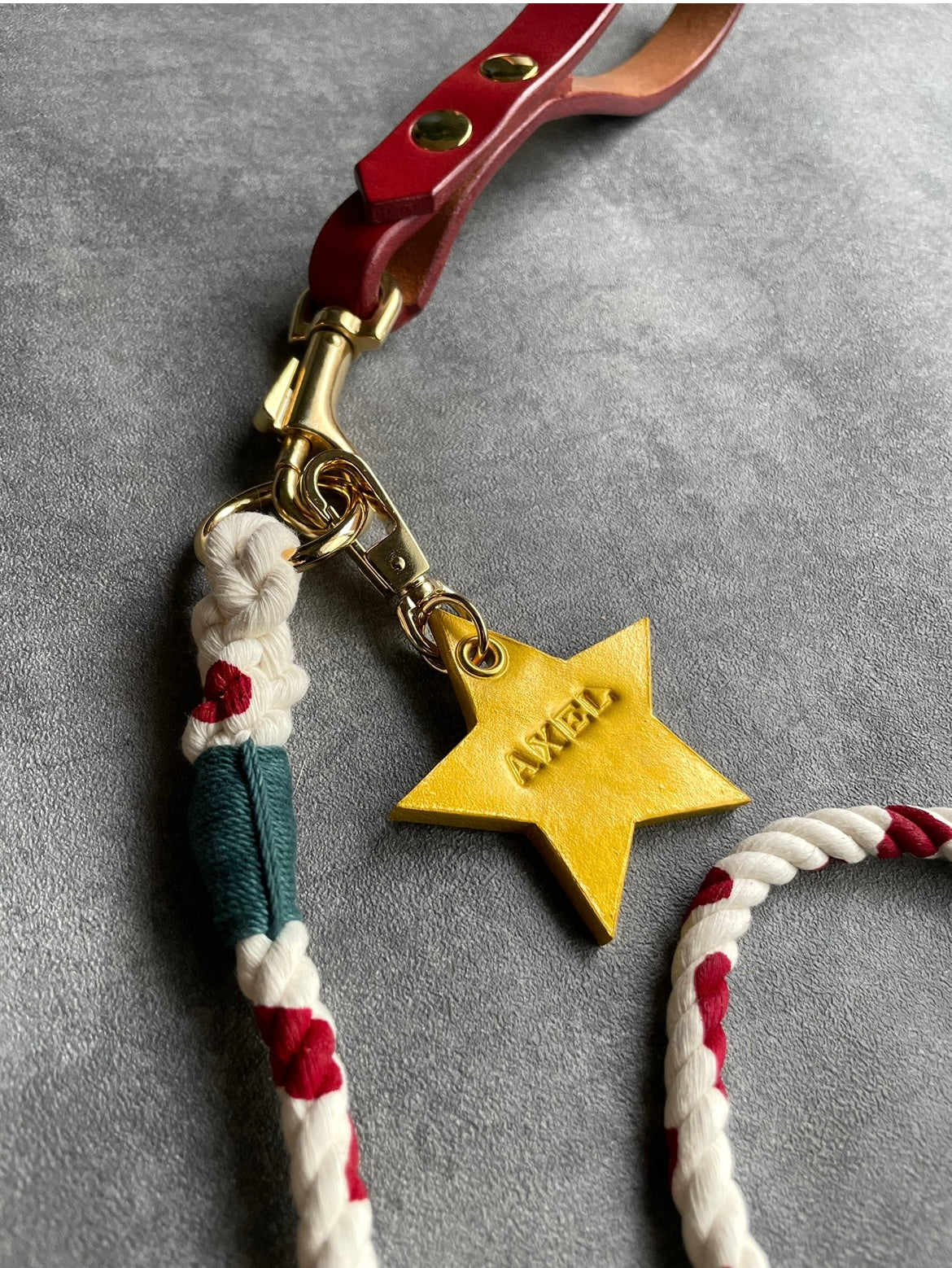 LEATHER STAR CHARM