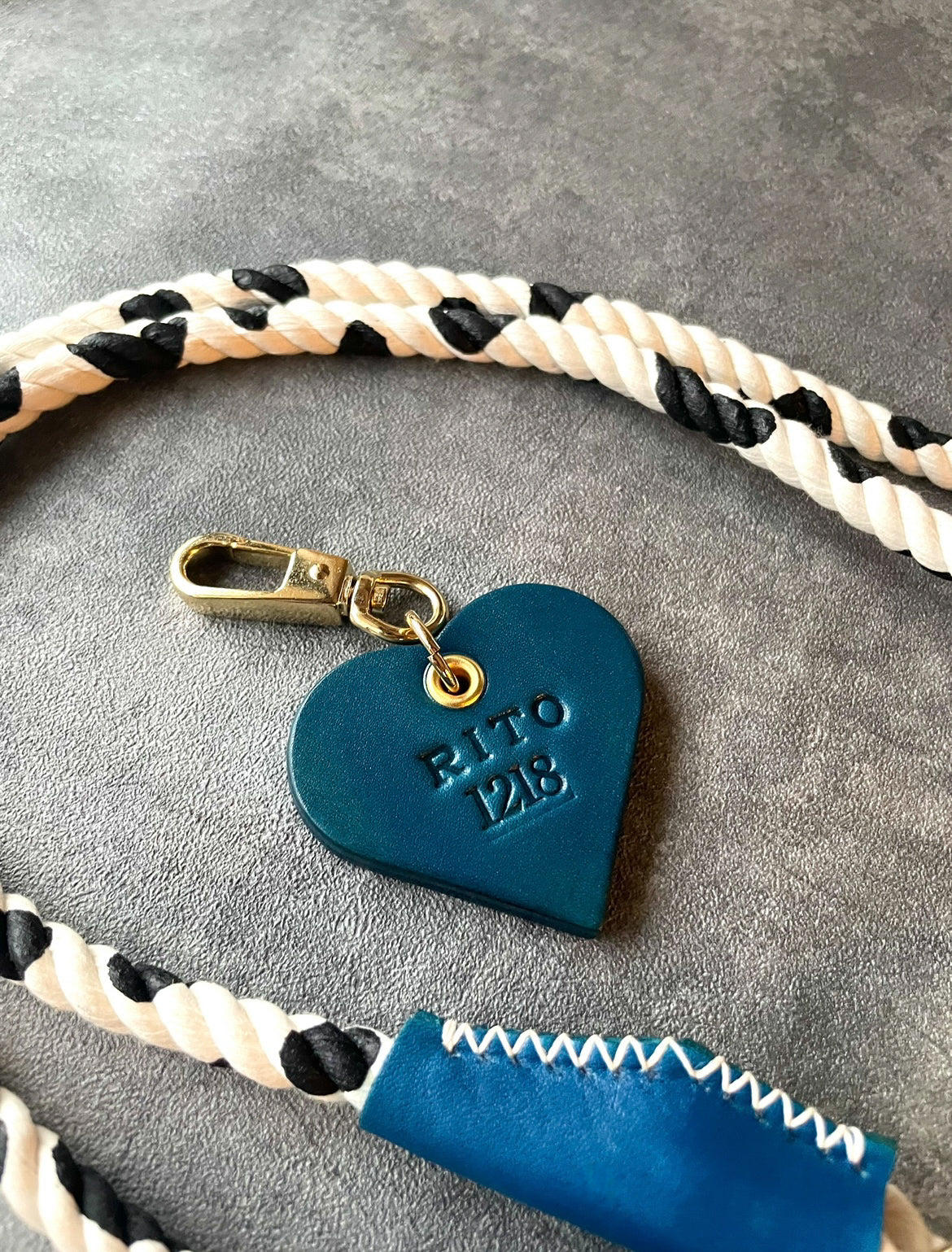 LEATHER HEART CHARM